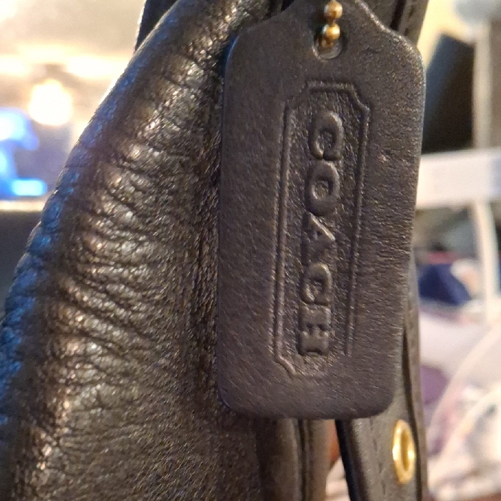 Vintage Coach Black Leather Hobo Bag - Picture 3 of 17